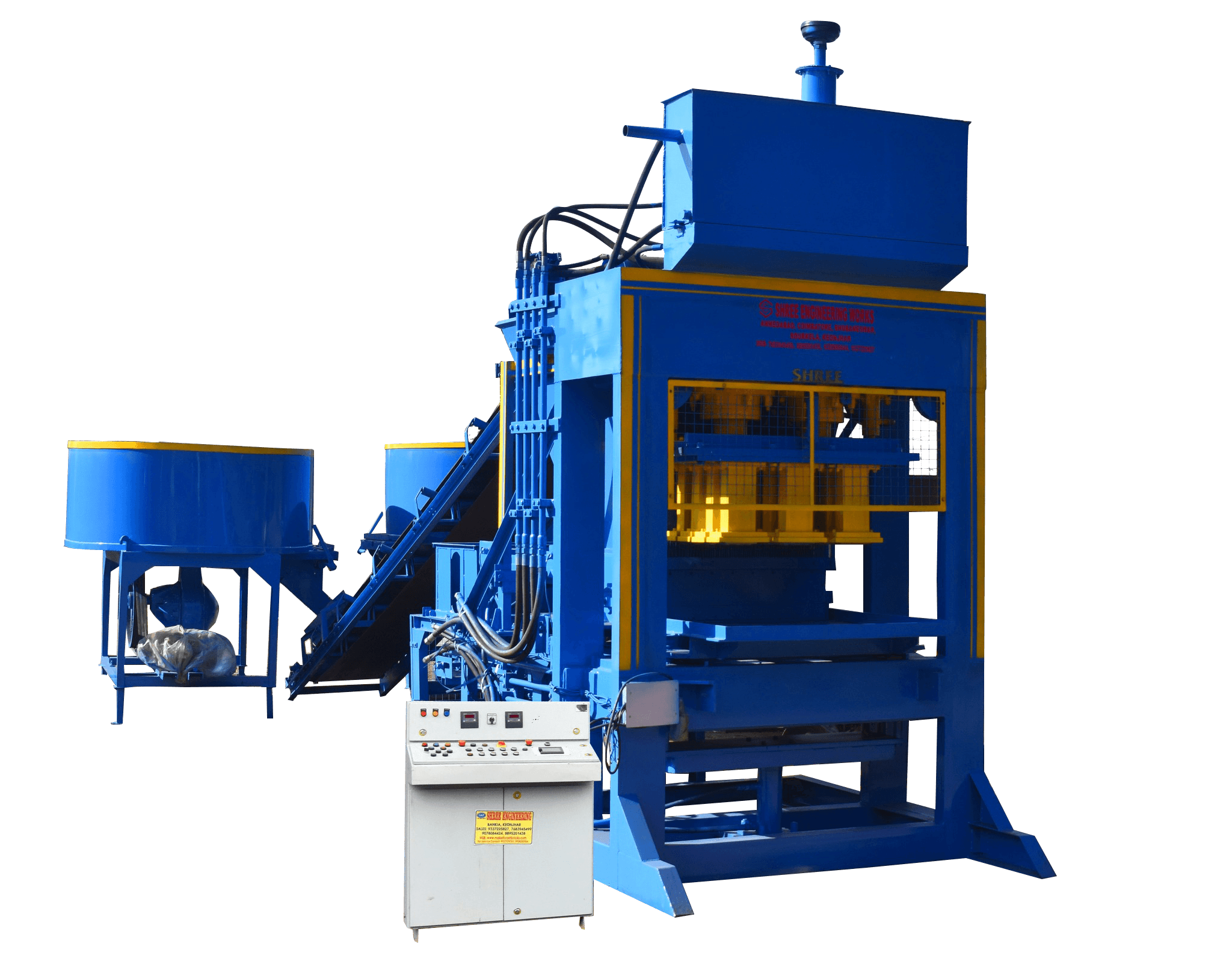 12 BRICKS FULL AUTOMATIC MACHINE WITH DOUBLE PAN MIXER